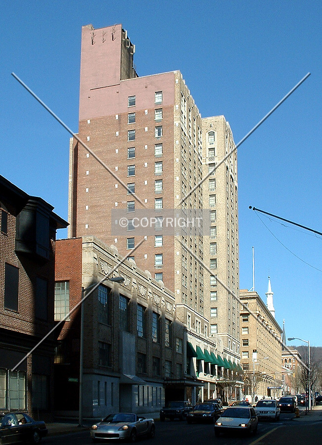View from the southwest along Washington Street