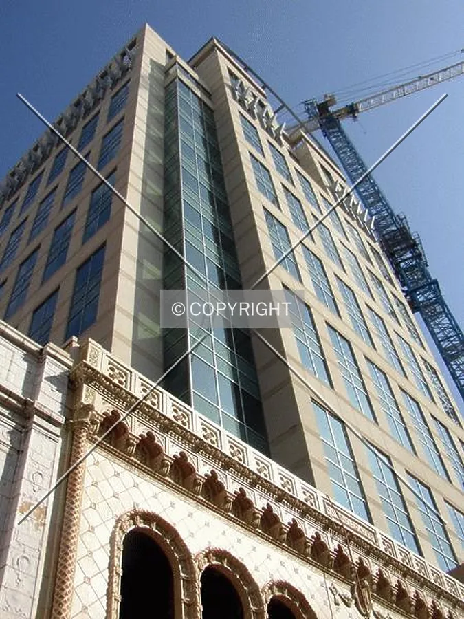 Looking up the northwestern corner