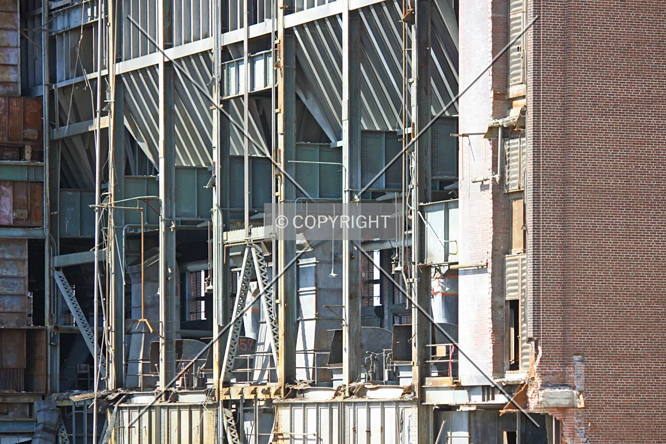 View of the interior during demolition; May 21, 2012