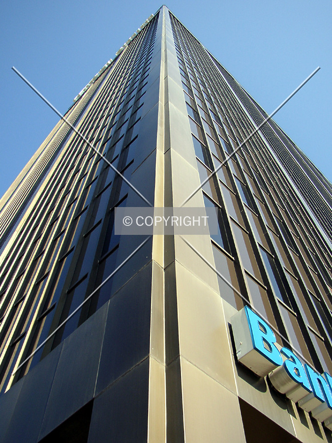 Looking up the southwest corner
