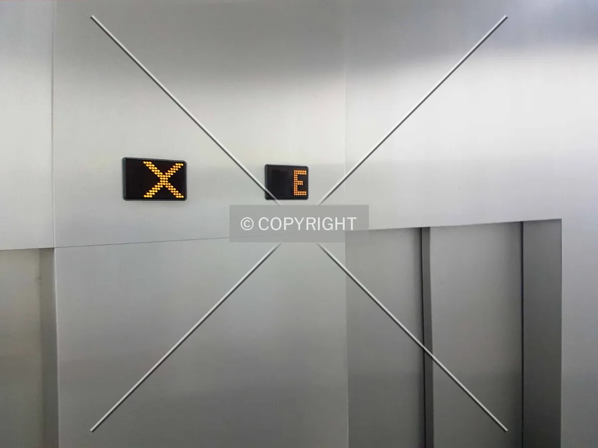 X - an elevator is out of service