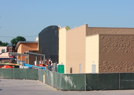 View from the northeast during renovation