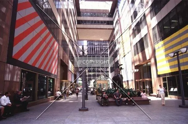 The galleria on the east side of the building