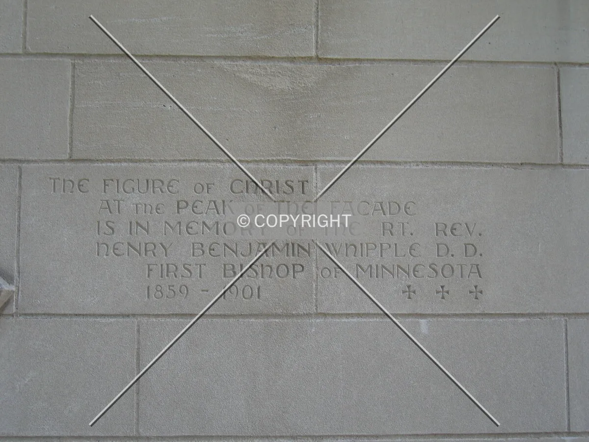 Inscription near front entrance