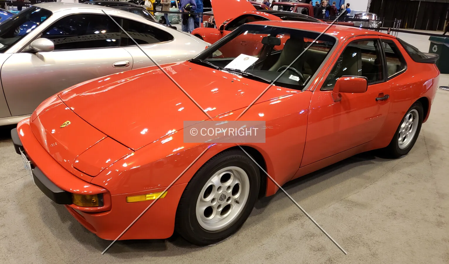A 1985 Porsche 944 at the 2019 St. Louis Auto Show; January 26, 2019