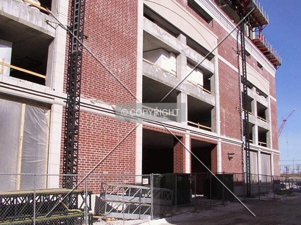 South wall of the garage