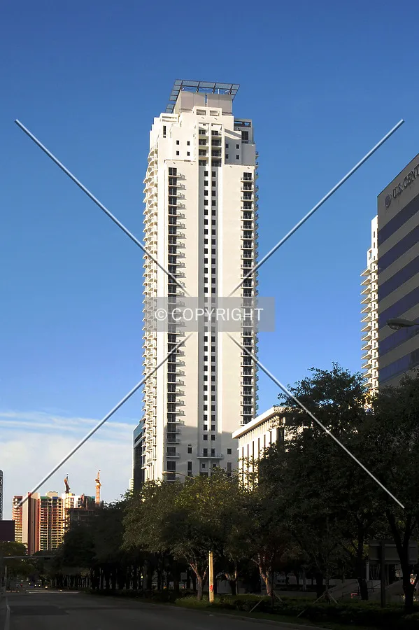 View from the north across Brickell Avenue