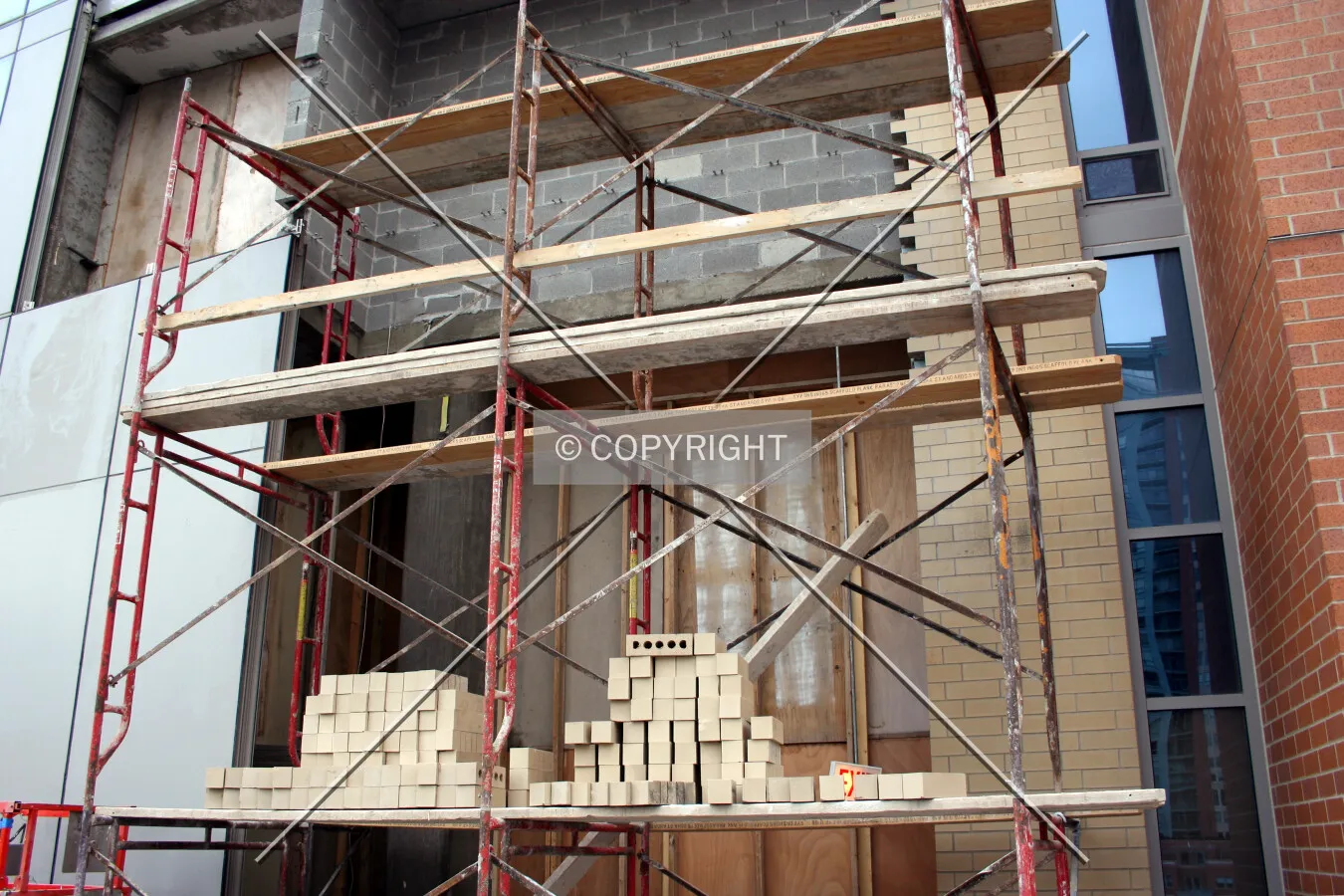 Finishing touches on the north side