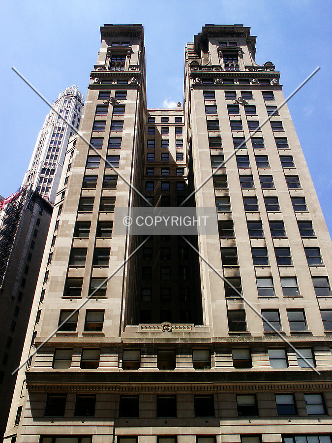 Looking up the east facade and courtyard