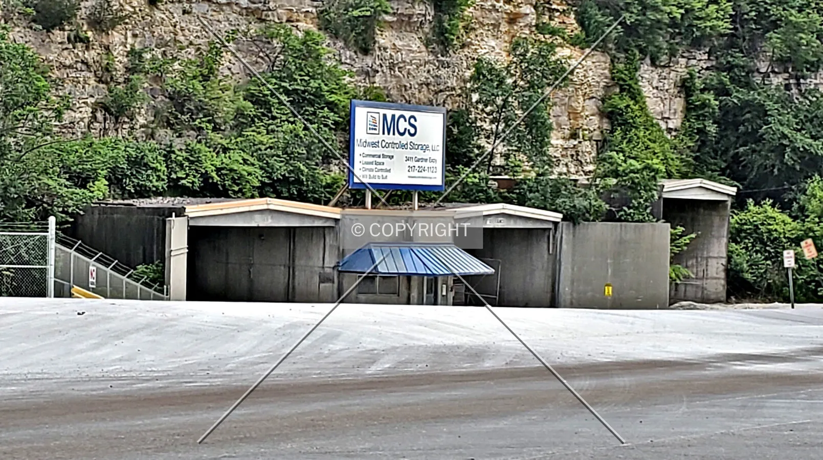 Northwest view of the entrance; May 30, 2020