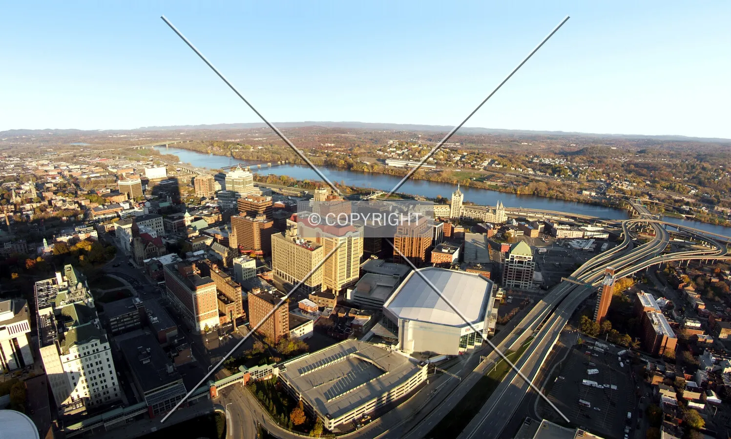 Downtown from the west