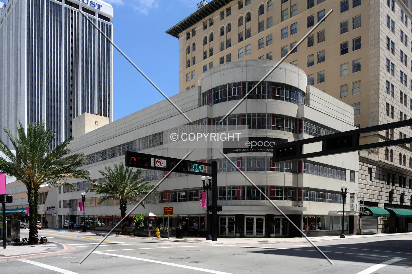 View from the northwest across Flagler Street