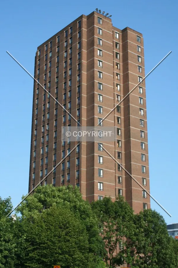 Looking up from James Watt Queensway