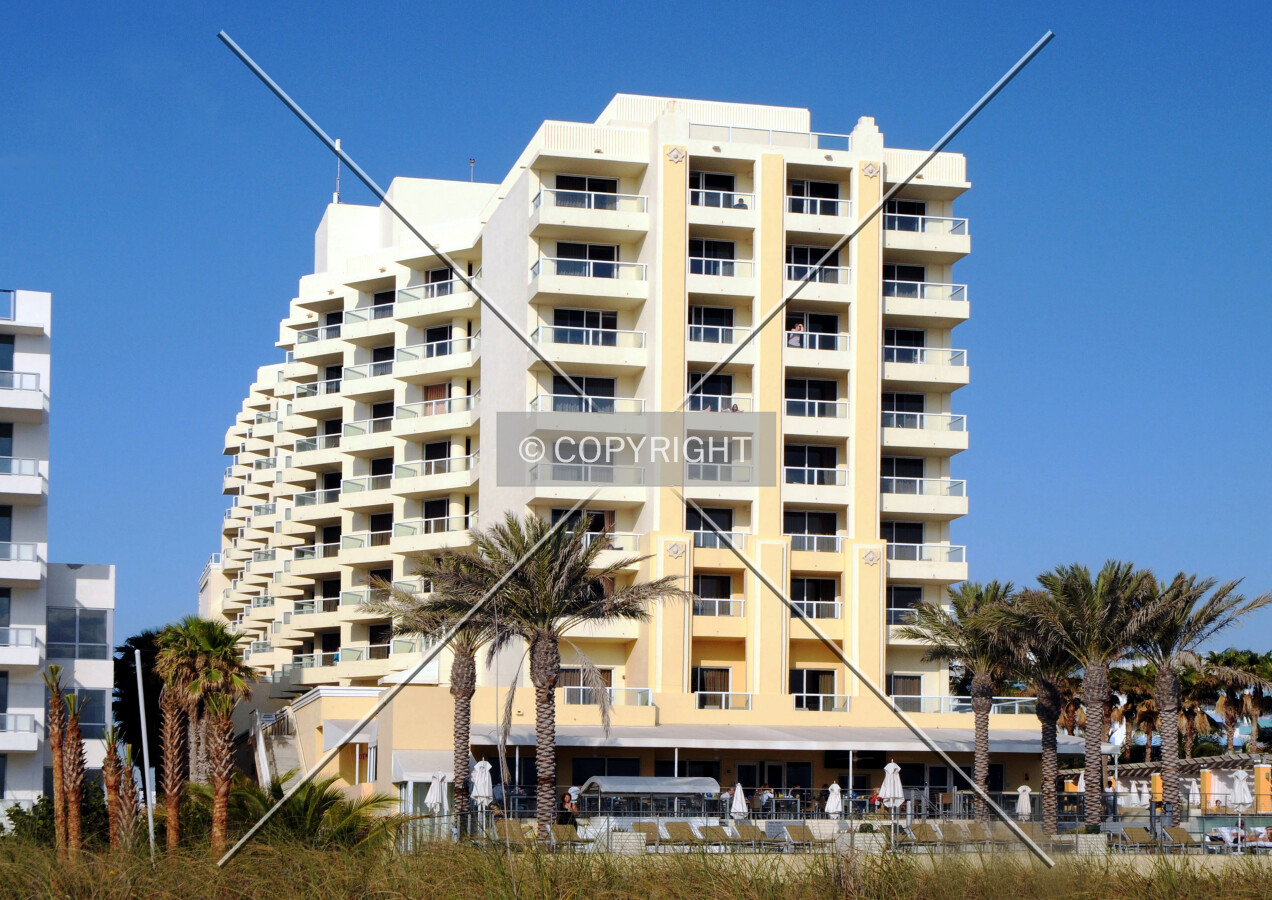 View from the east along the beach