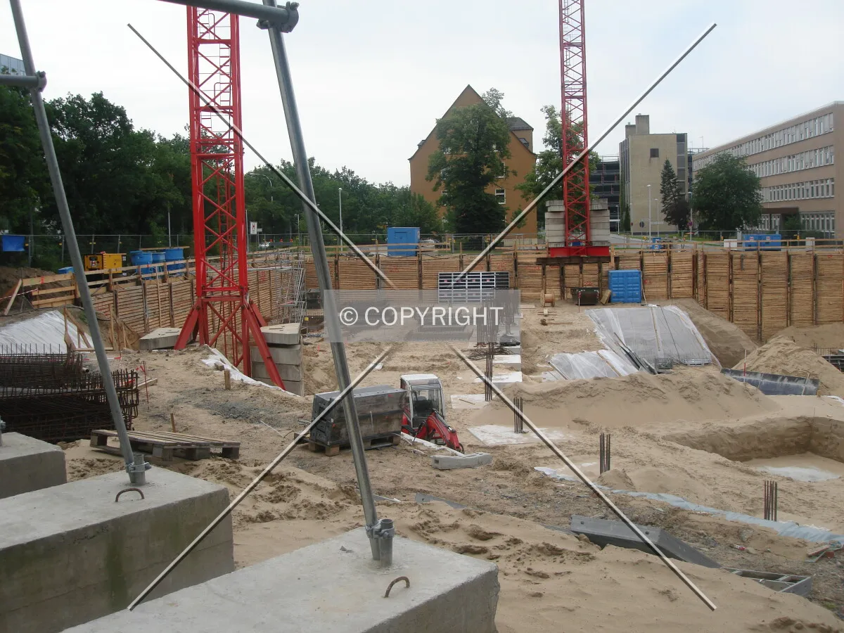 View over the construction site