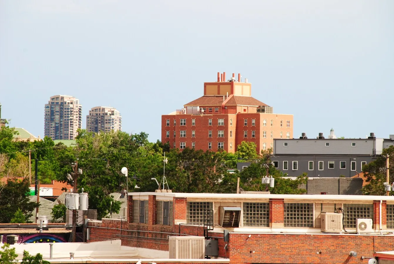 Distant view from the northwest