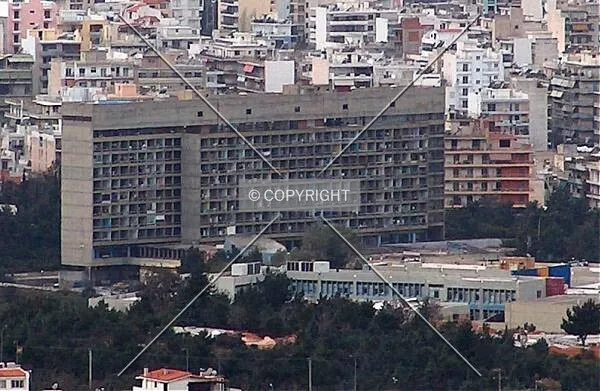 View of the building from Mount Hymettus