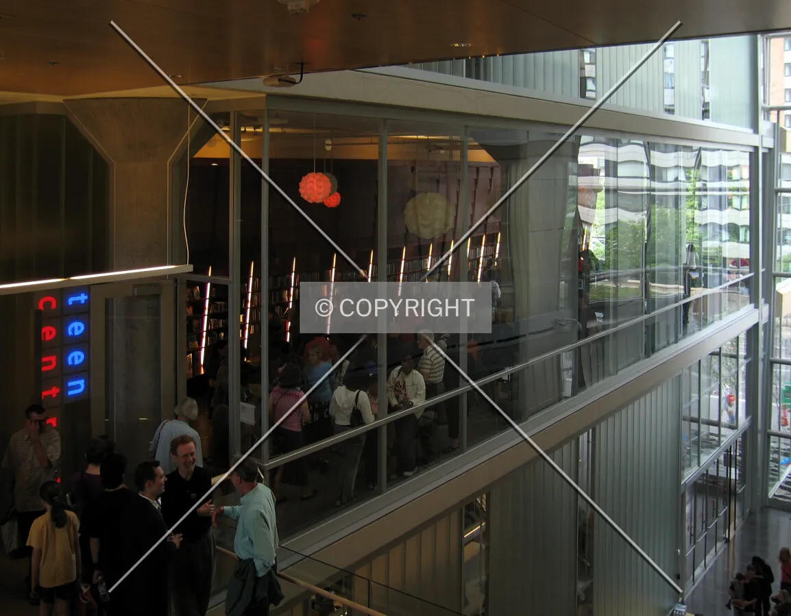 Atrium view of Teen Central reading room