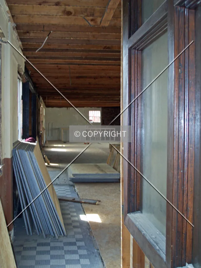 View towards the back of the second floor; March 21, 2008
