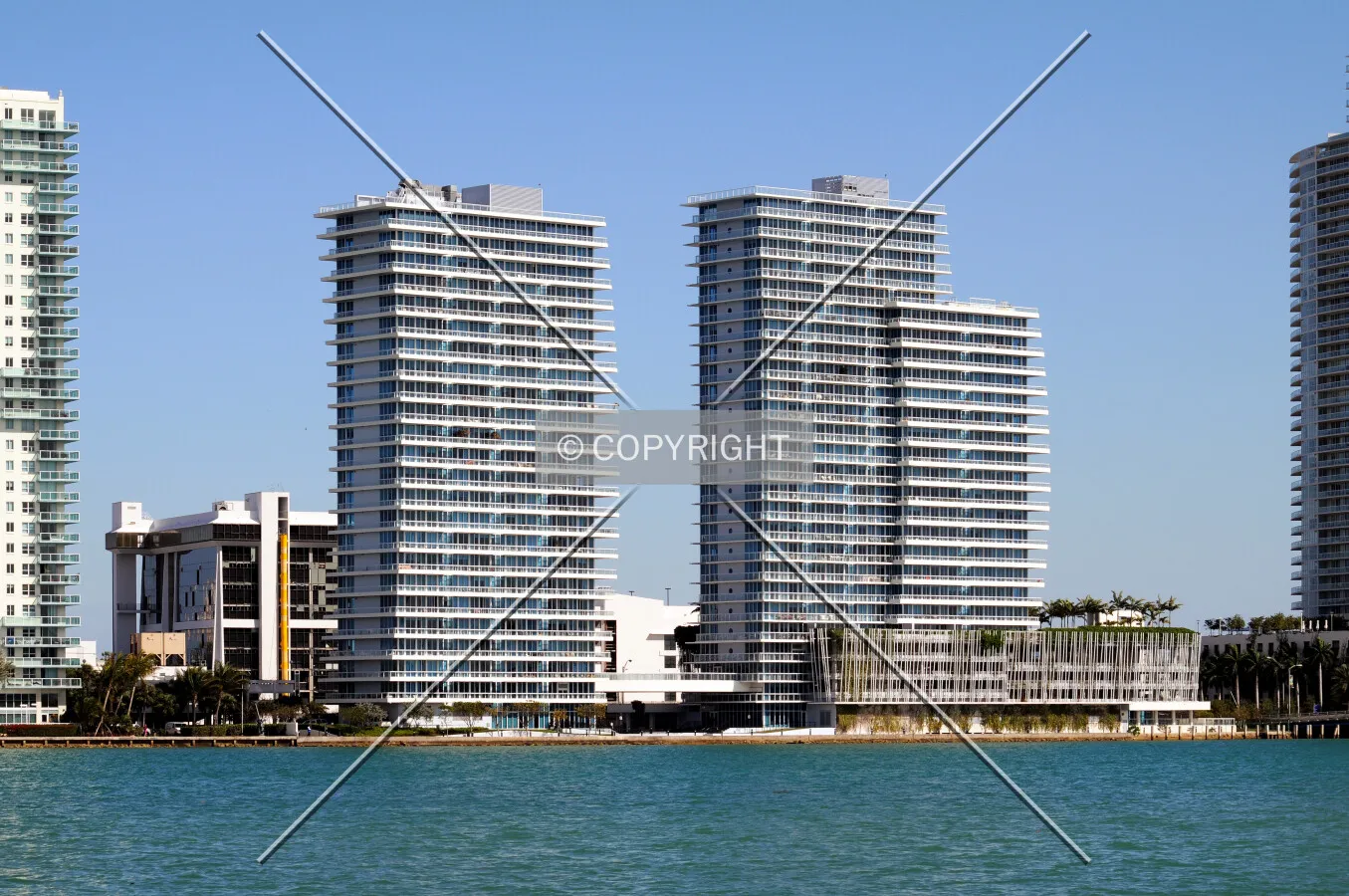View from the northwest along Biscayne Bay