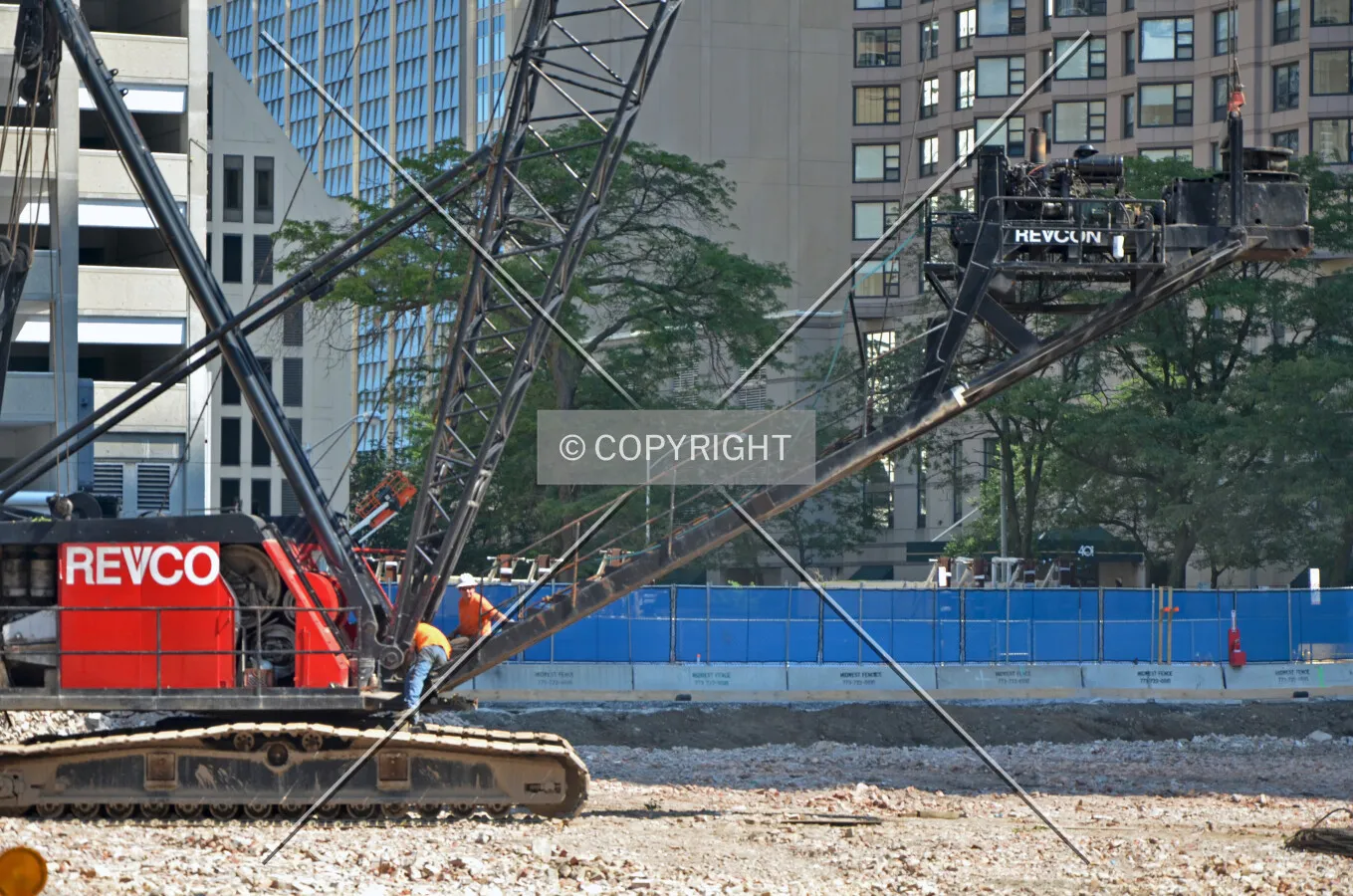 Assembled caisson drill rig; August 24, 2013.