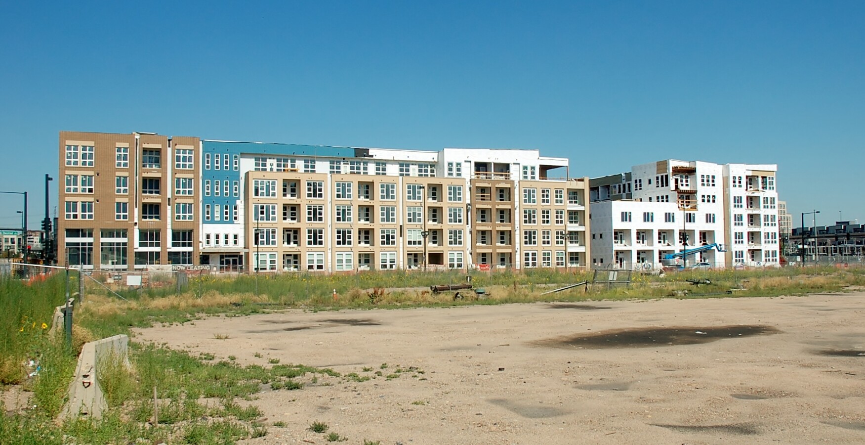 Wide angle view from the southeast