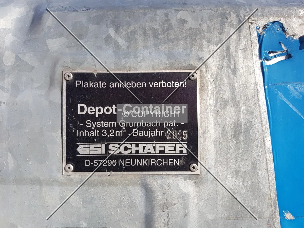 Old paper container - identified by a production tag