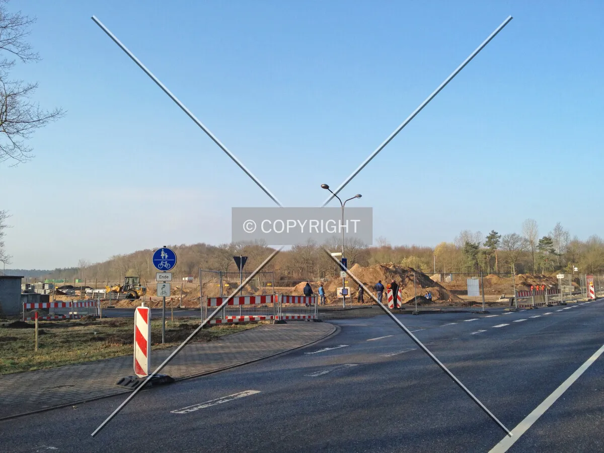 Construction work starting at this Obertshausen commercial area