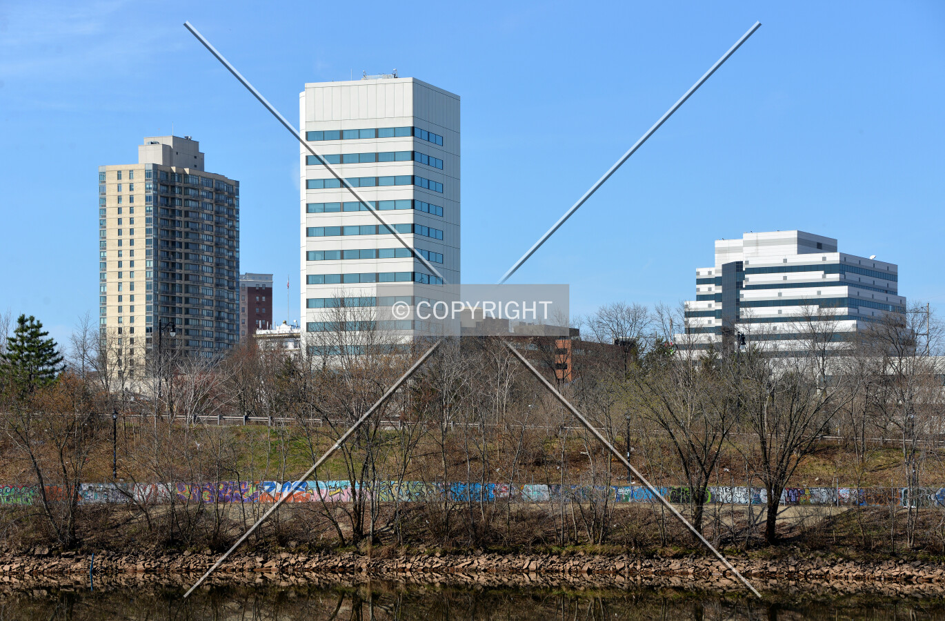 View from the northeast across the Raritan River