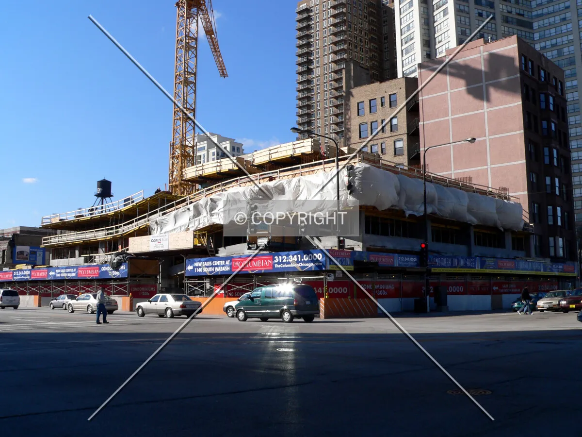 View from the southeast corner of Michigan Avenue and Roosevelt Road