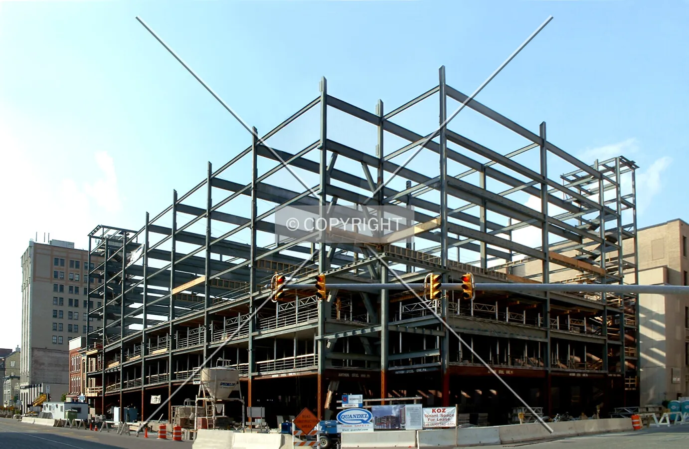 View from the south across Lackawanna Avenue