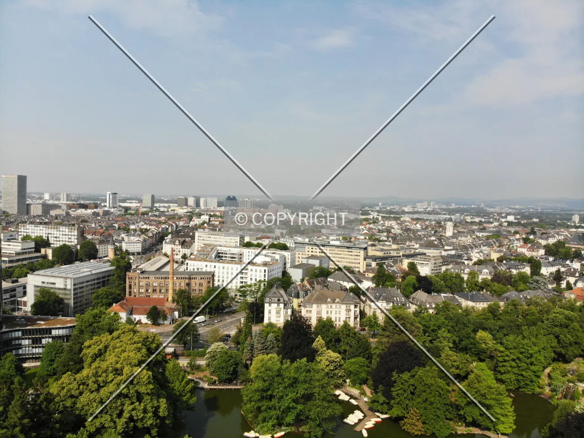View over Frankfurt-Westend