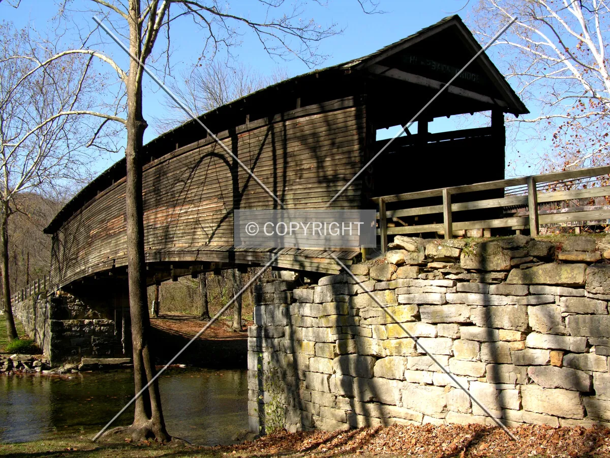 Humpback Covered Bridge spanning Dunlap Creek west of Covington, Virginia