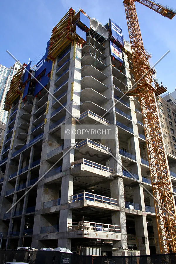 Looking up from the northwest
