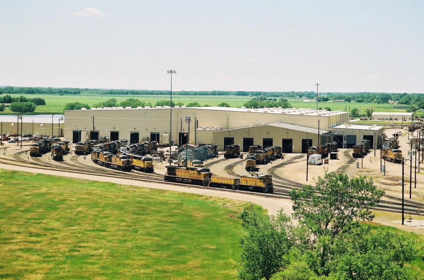 View of the locomotive repair shop