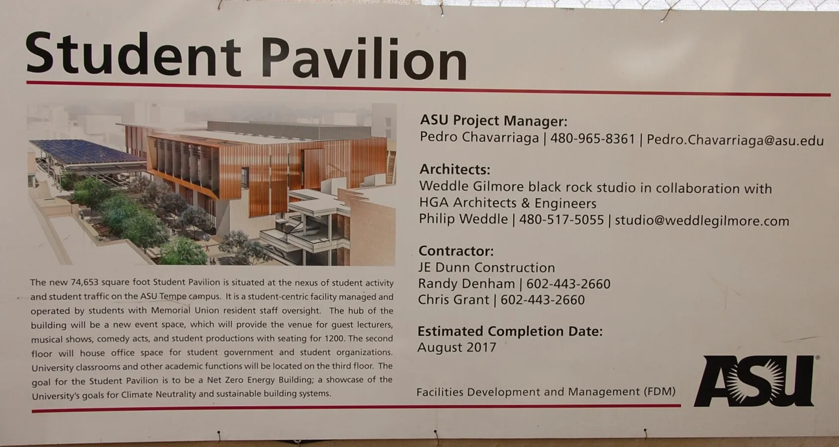 Construction signage