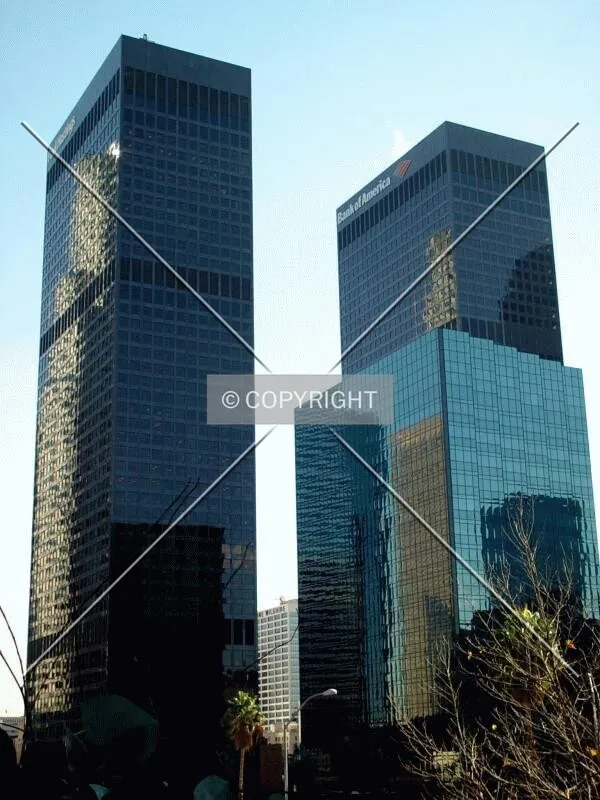 Twin towers under late December sky