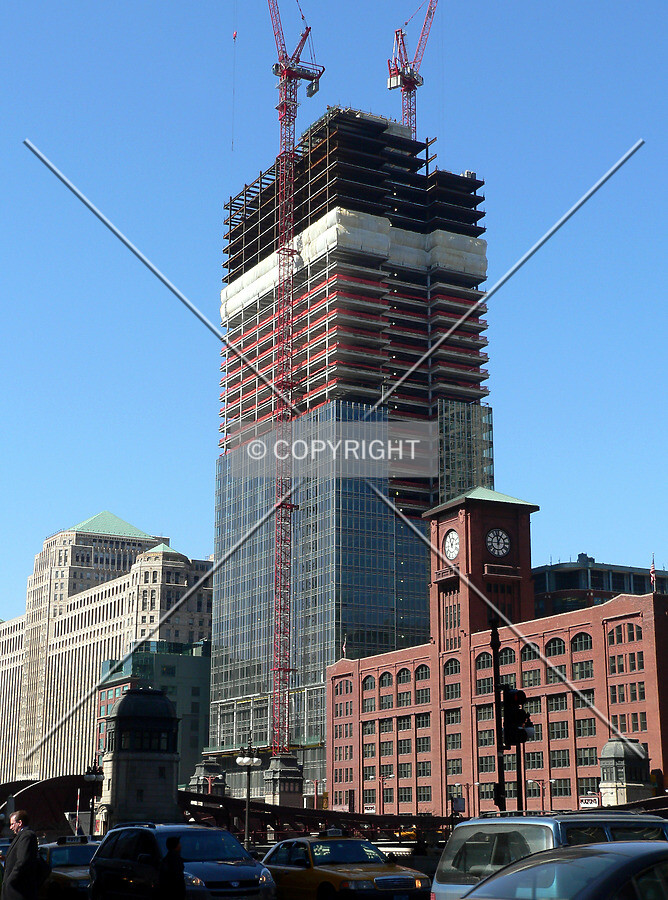 View to the northwest from Wacker Drive near State Street