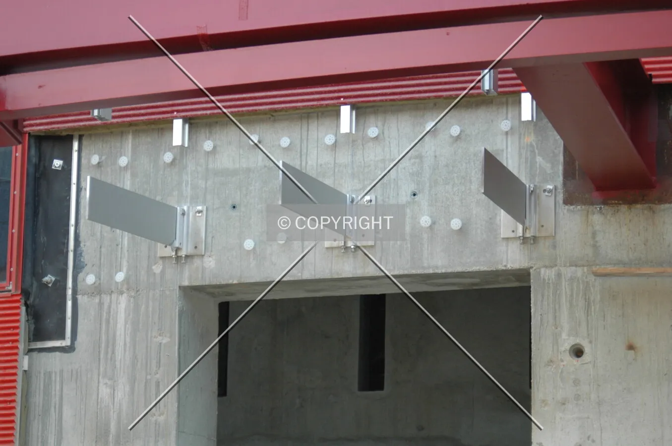 Some facade elements on the basement
