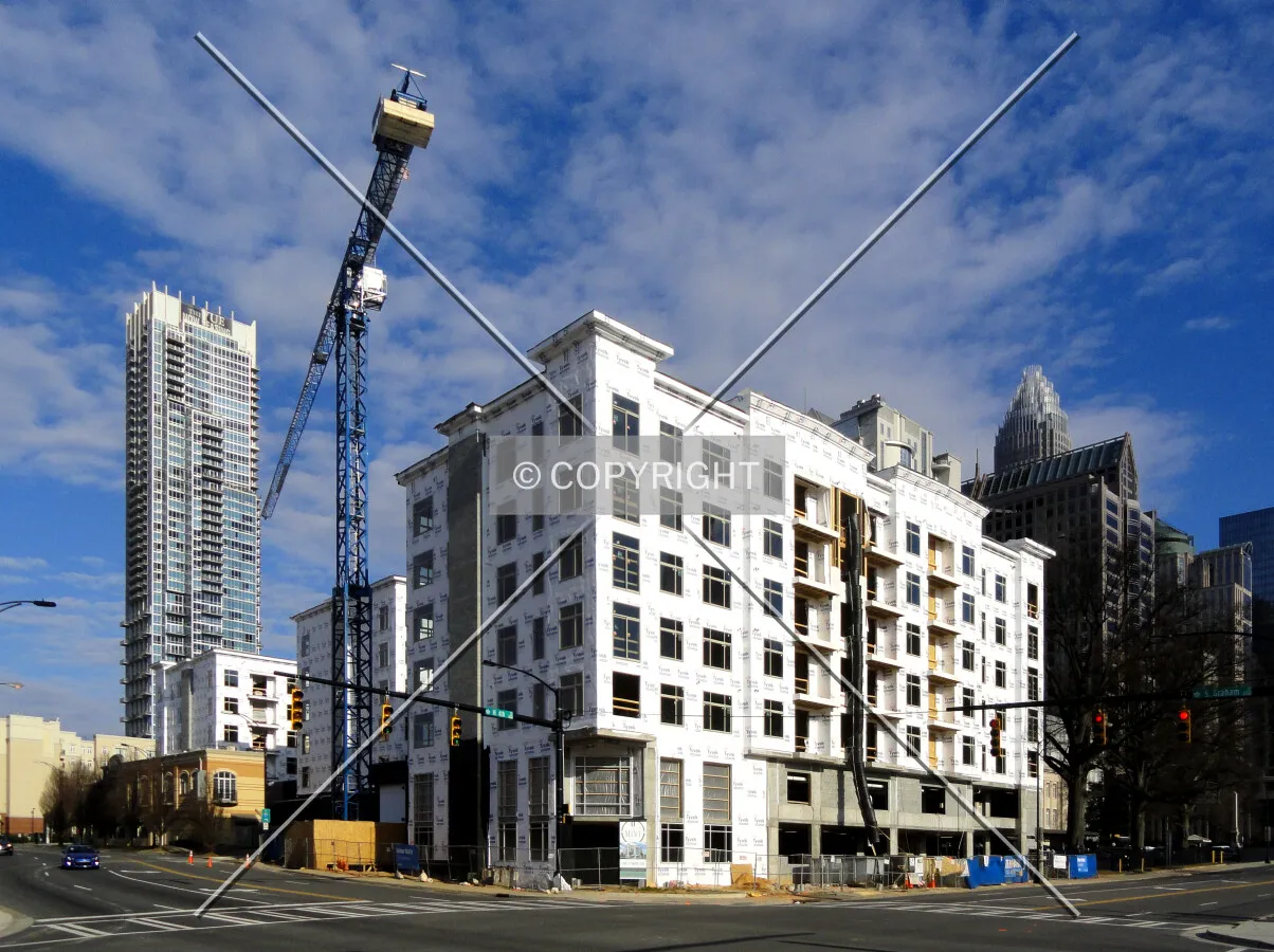 From across Graham Street to the southwest