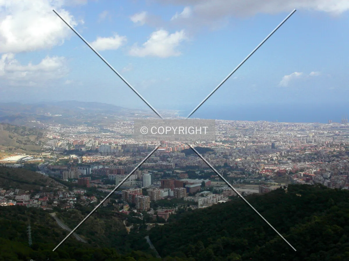 Looking north from El Tibidabo