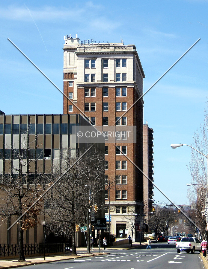 View from the northeast along Washington Street