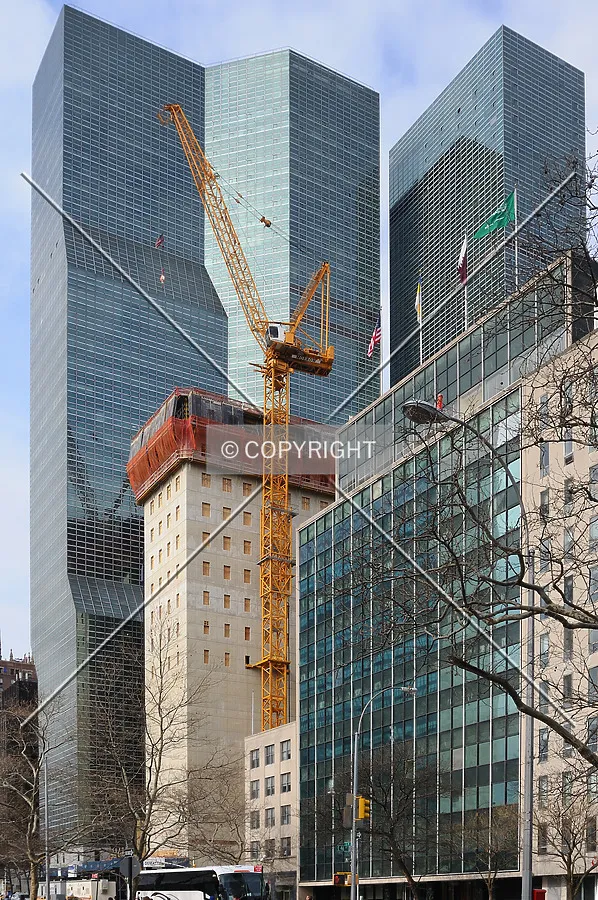 Building and some neighbours under construction