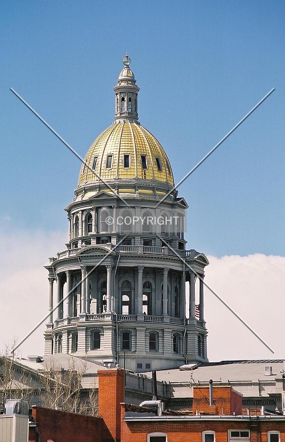 View of the dome over the rooftops