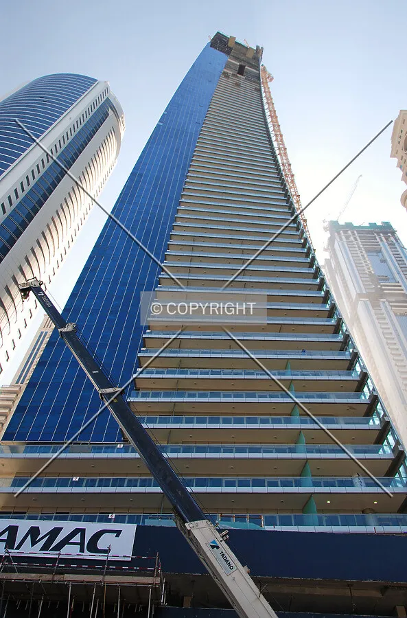 Looking up from street level