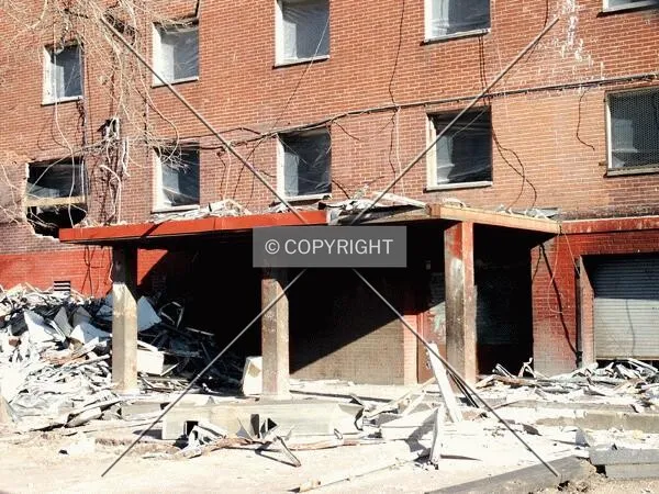 Entrance on Federal Street pending demolition