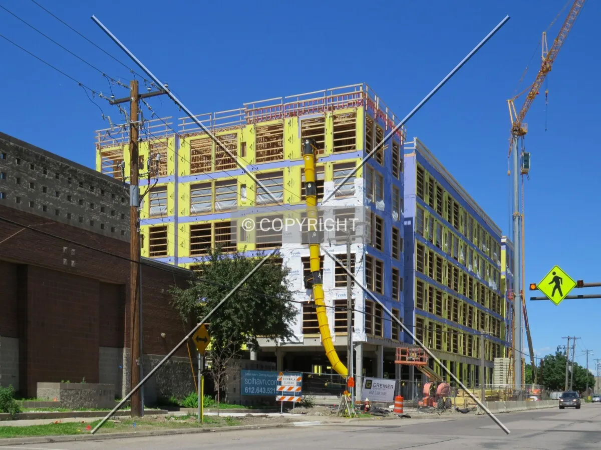 View to the northwest along 2nd Street North