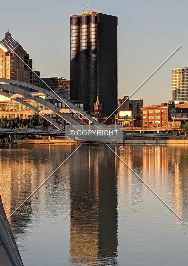 Distant view from the south along the Genesee River