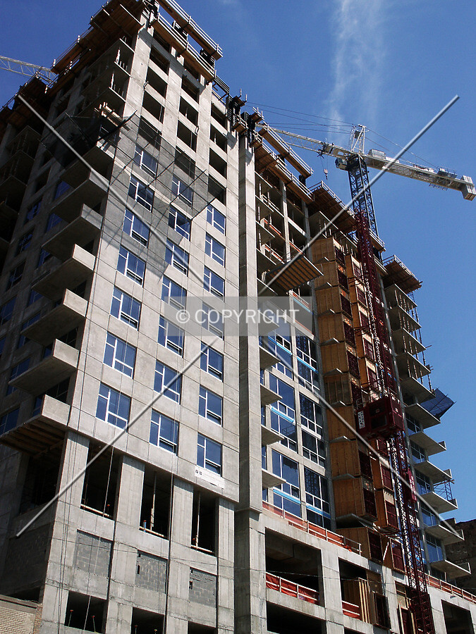 Looking up from the northwest