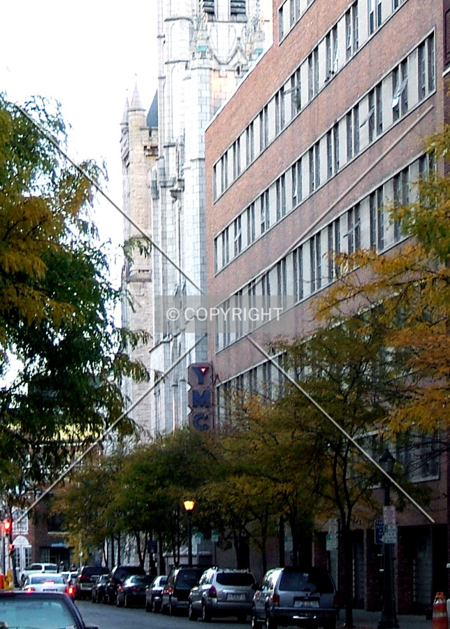 View from the northeast along Montgomery Street